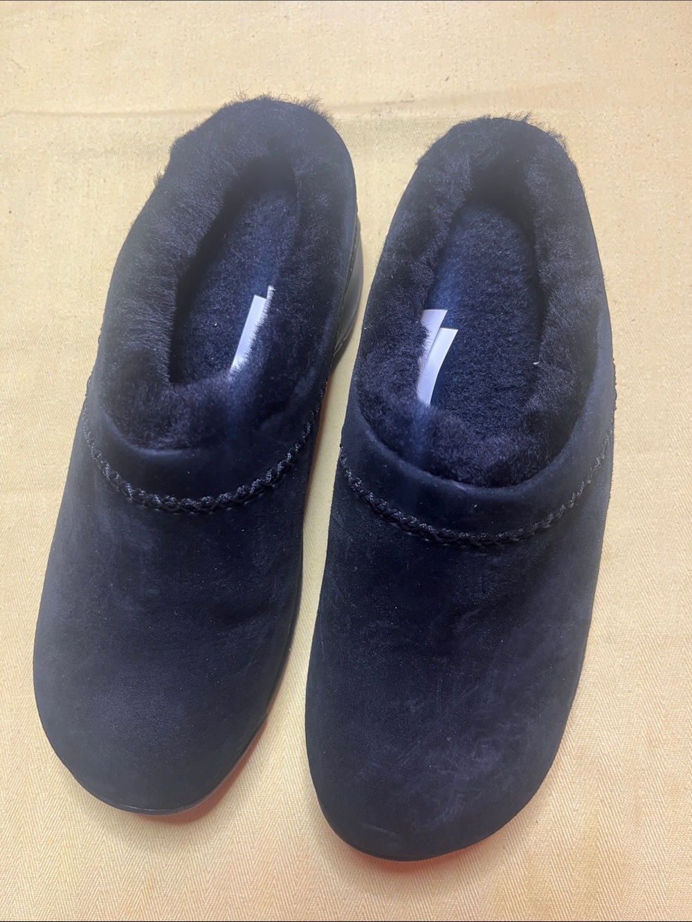 Merrell Black Plush Slip-On Slippers